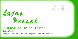 lajos meisel business card